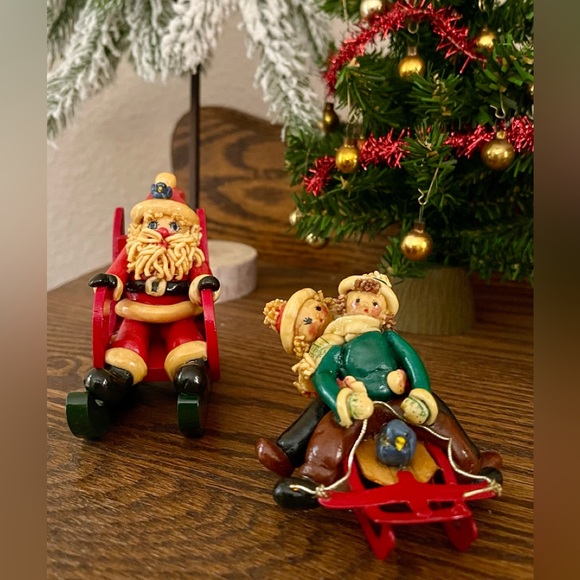 Vintage Dough Art Christmas Figures - Picture 1 of 8